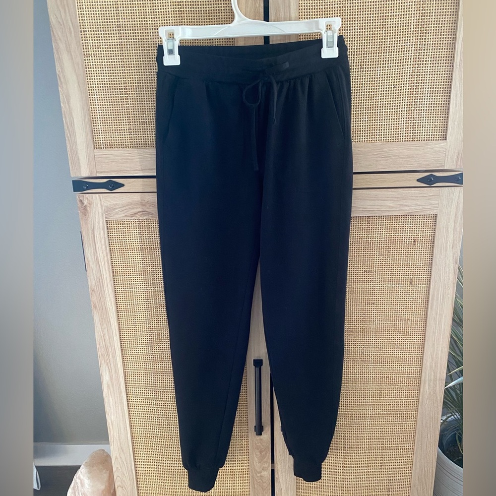 Rachel Zoe Mid-Rise Joggers in black.